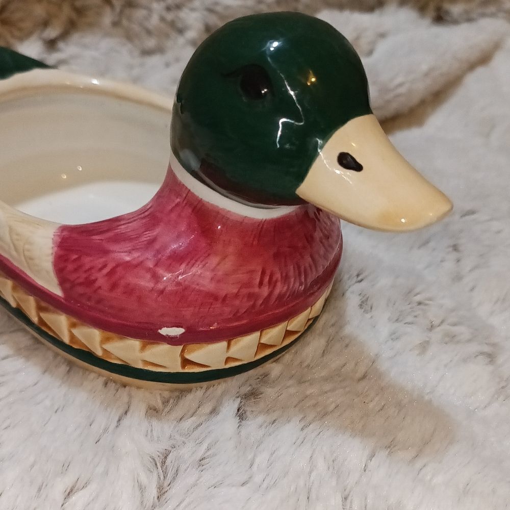 Soap dish , hand painted, duck - Picture 2 of 8